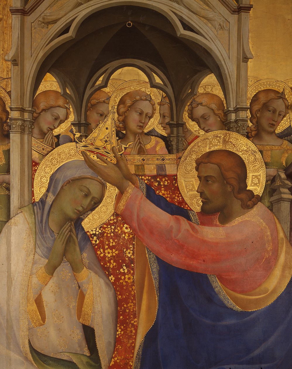 Bakire'nin taç giyme töreni, detay by Lorenzo Monaco