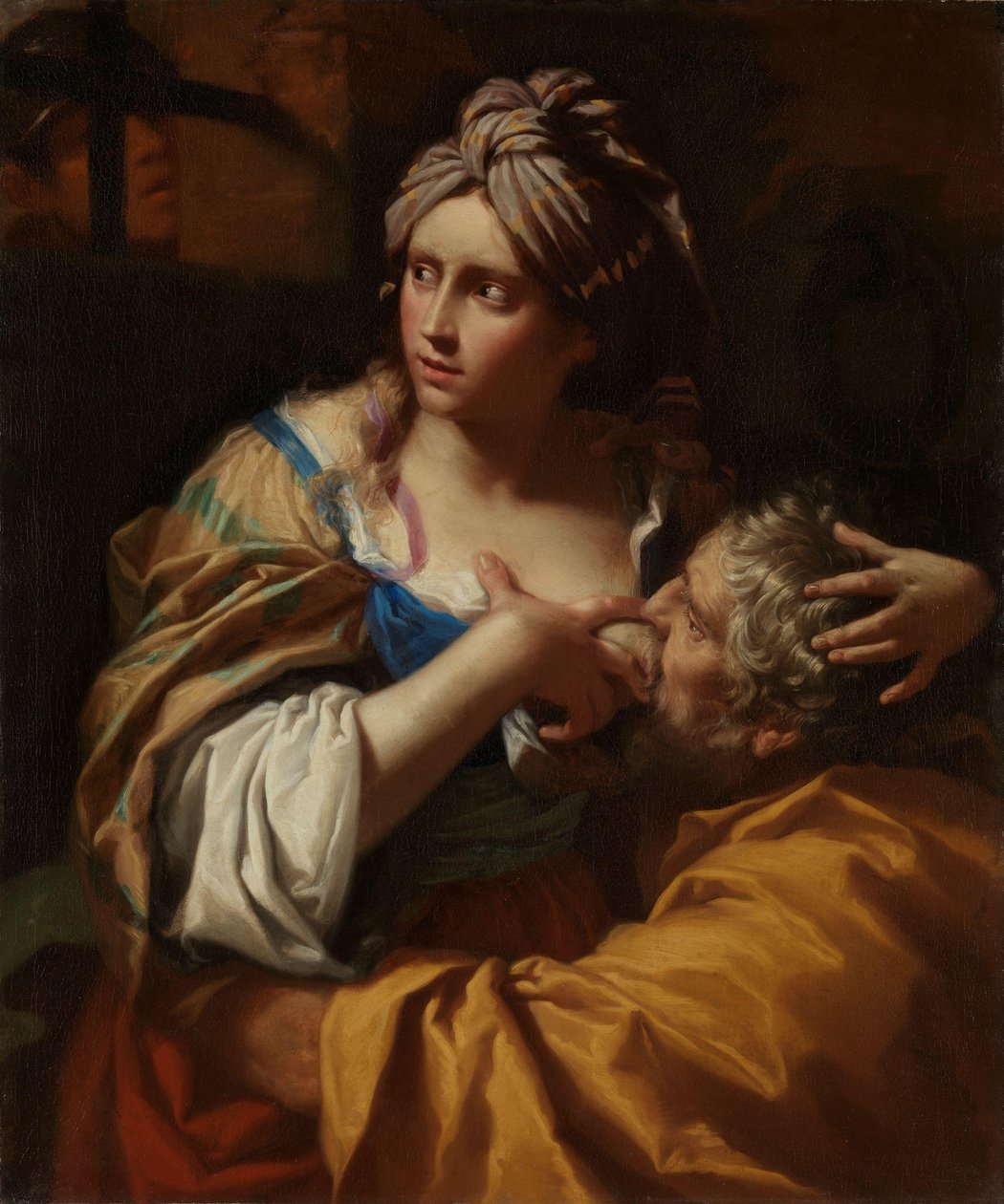 Roman Charity, c.1670 (tuval üzerine yağlı boya) by Lorenzo Pasinelli