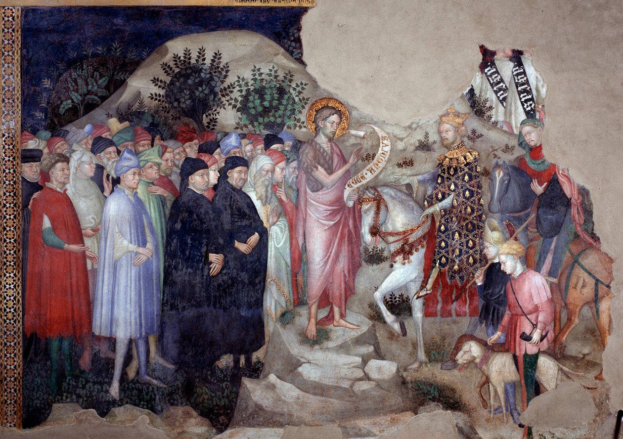 Vaftizci Yahya vaazı (Fresco by Lorenzo Salimbeni