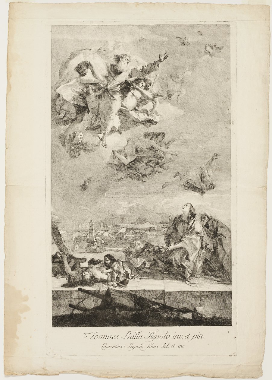 Aziz Thecla, Este Şehrindeki Vebanın Sonu İçin Dua Ediyor by Lorenzo Tiepolo