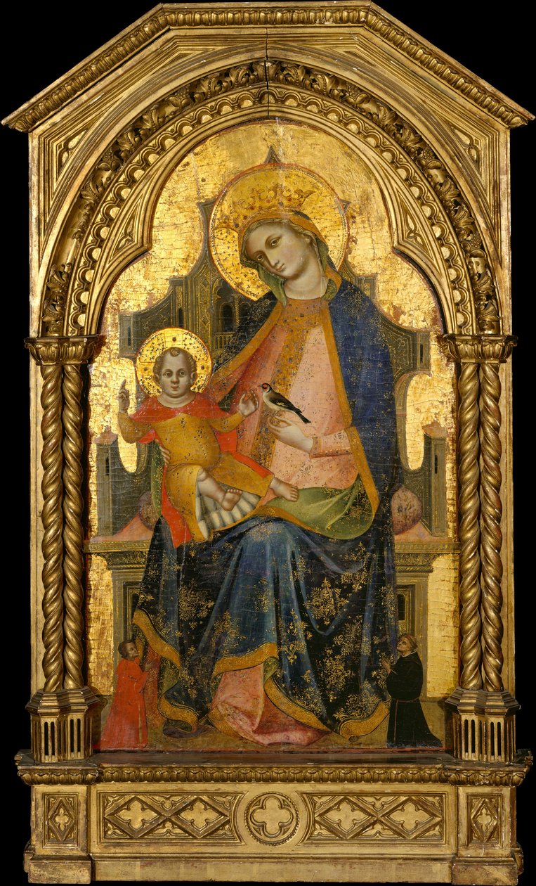 Madonna ve Çocuk İki Bağışçıyla Enthroned, ca. 1360-65. by Lorenzo Veneziano