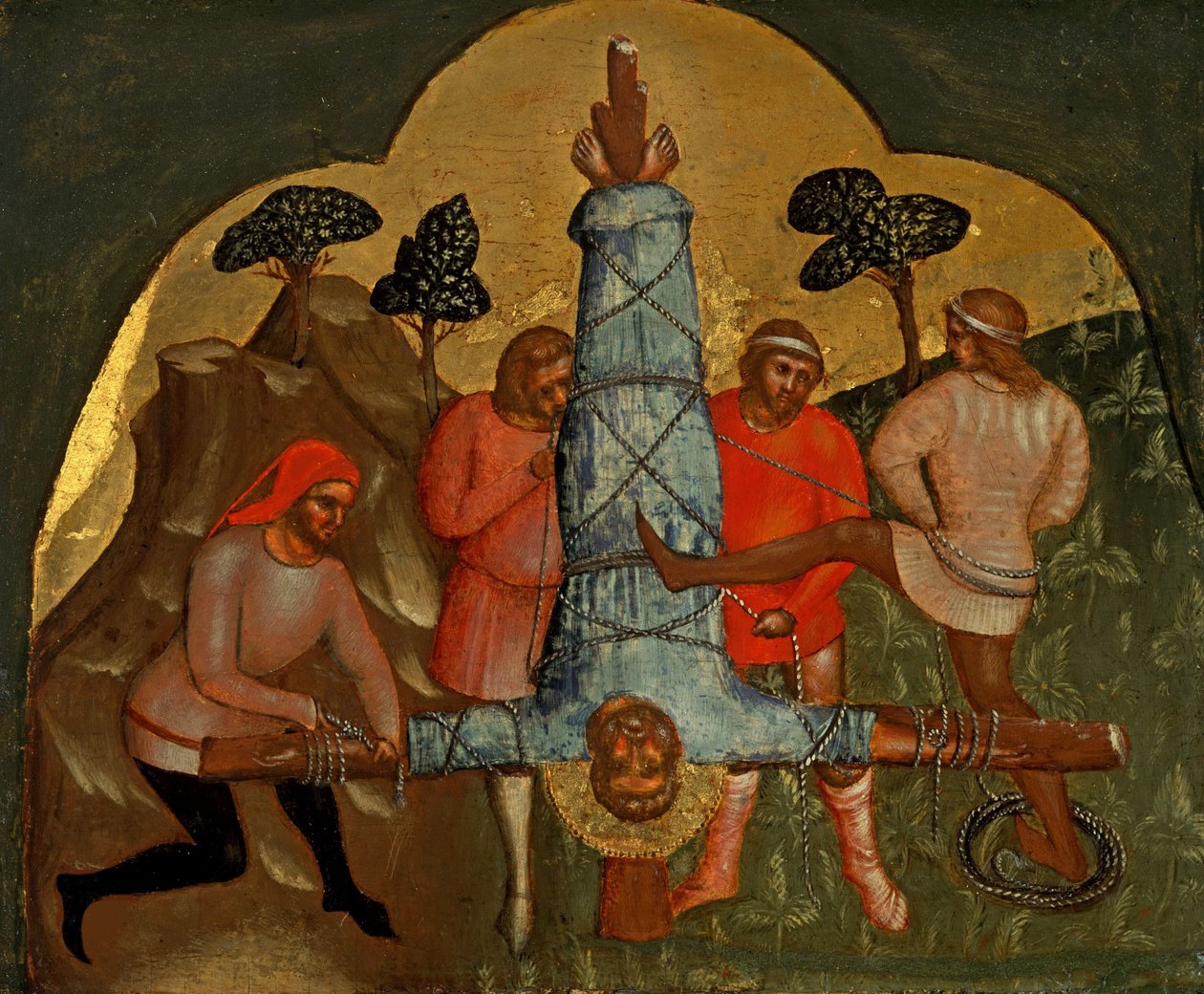 Peter Predella Panelinin Çarmıha Gerilmesi, yaklaşık 1370. by Lorenzo Veneziano