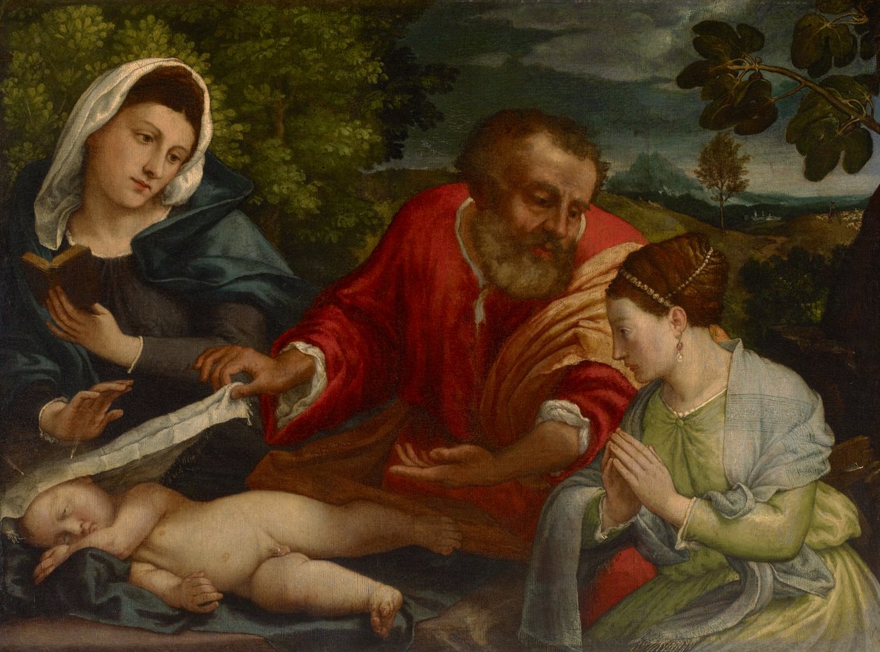 Donatrix ile Kutsal Aile, İskenderiyeli Azize Katerina, c.1540-1545 by Lorenzo attr. to Lotto