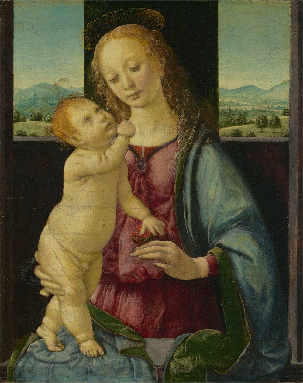 Narlı Madonna ve Çocuk by Lorenzo di Credi