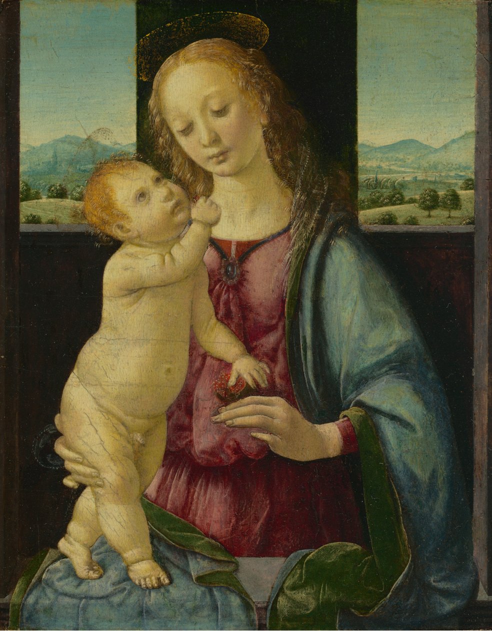 Madonna ve Narlı Çocuk, 14751480. by Lorenzo di Credi