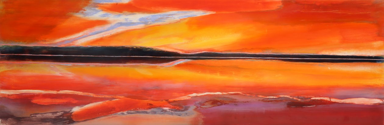 Phoenix Rising, 2014, gesso panelinde yağ ve gomalak by Lou Gibbs