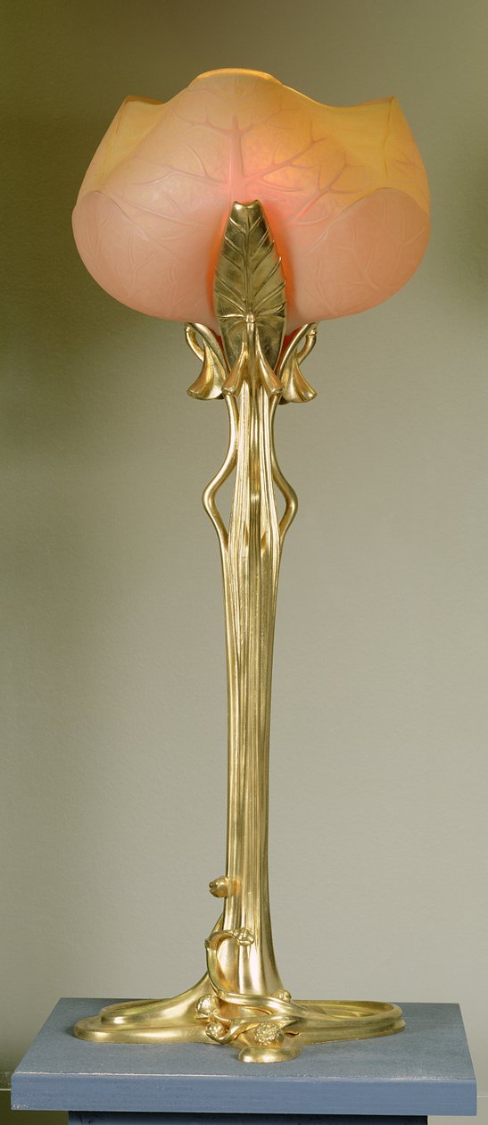Masa lambası, c.1902-04 (altın bronz ve cam) by Louis Majorelle