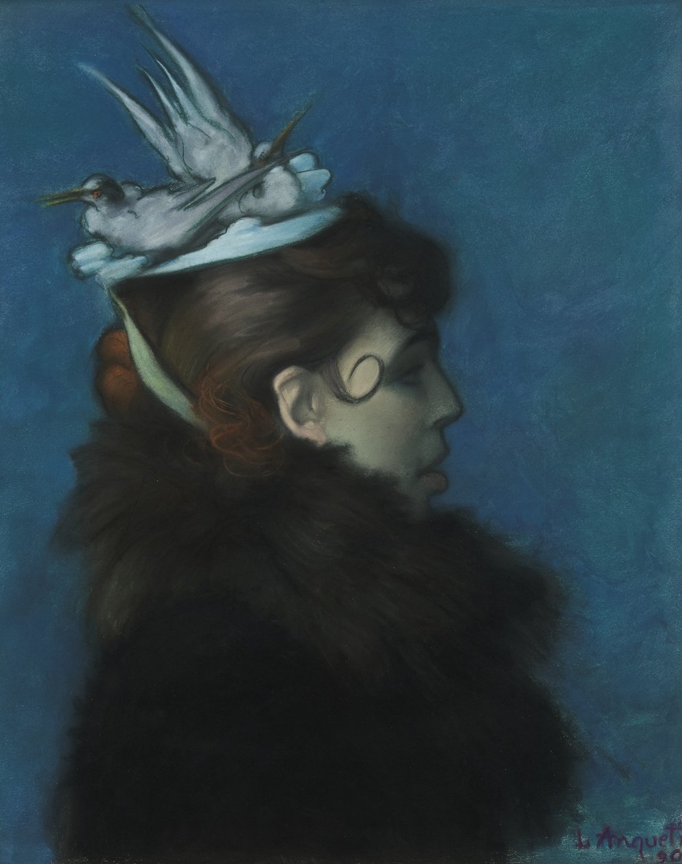 Lélégante aux oiseaux, 1890  by Louis Anquetin