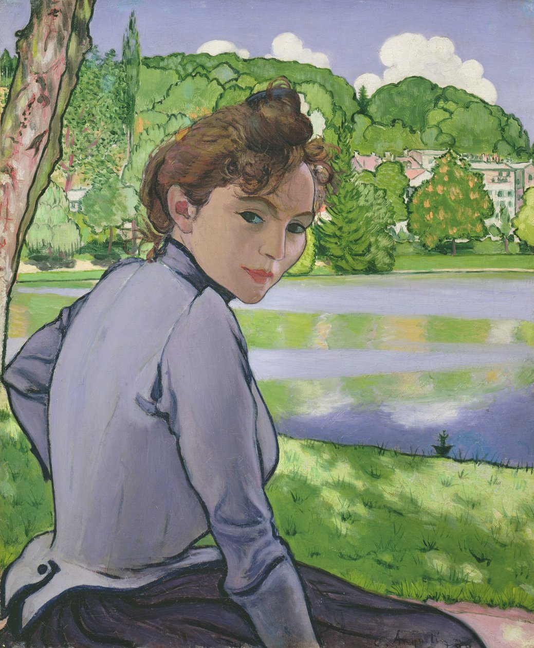 Gölün yanındaki kadın, 1889 by Louis Anquetin
