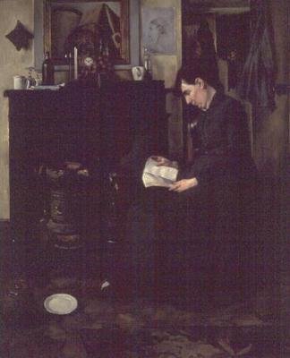 şömine başında kitap okumak by Louis Bouchet