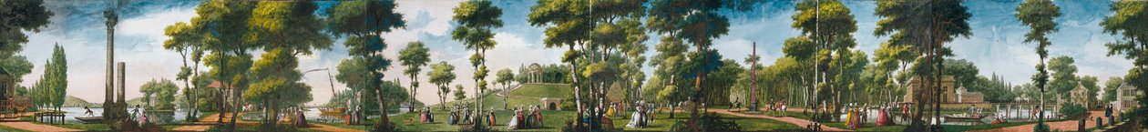 Park Alanında Yürüyen Figürler by Louis Carrogis dit Carmontelle