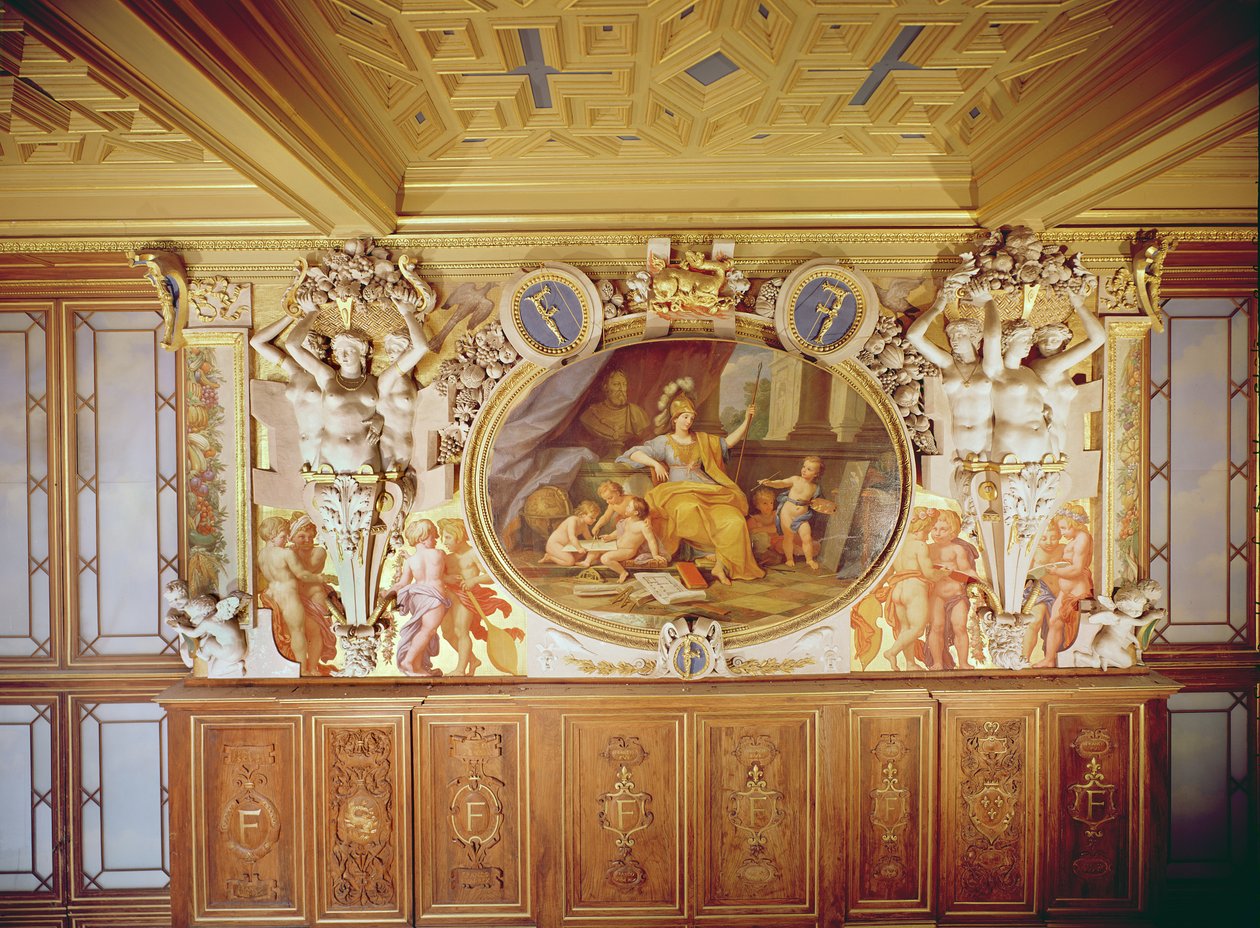 Galerie François I, Rosso Fiorentino, Giovanni Battista (1494-1540), 1860 (fresk, alçı ve by Louis Charles Auguste Couder