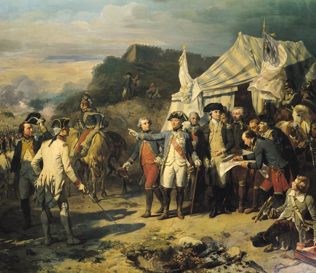 Yorktown Kuşatması, 17 Ekim 1781, 1836 by Louis Charles Auguste Couder