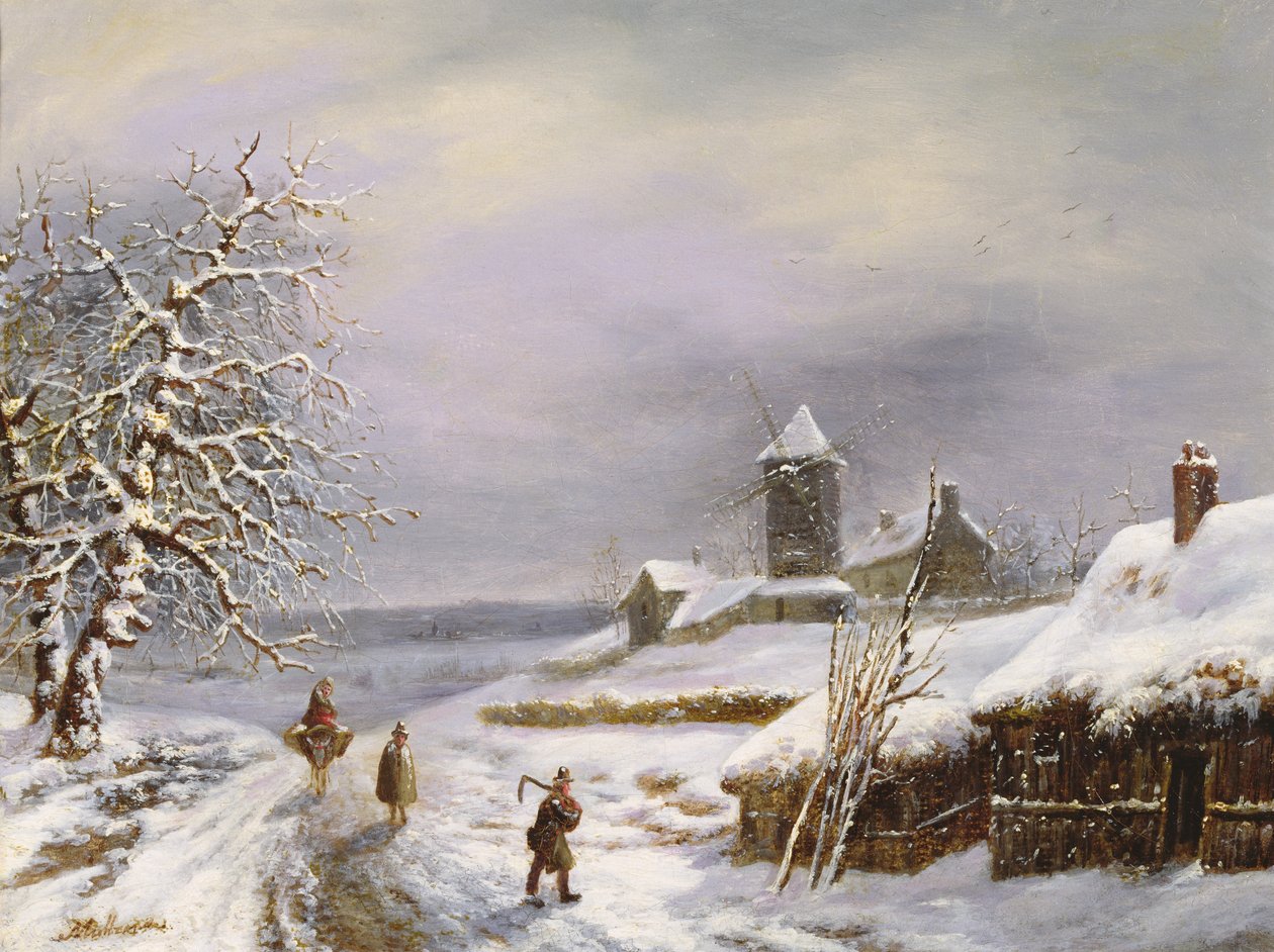 Rakamlarla Kış Manzarası by Louis Claude Mallebranche