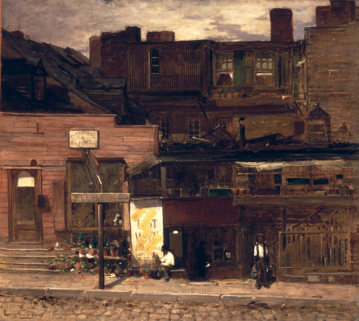 Duane Caddesi, New York, 1878 dolayları by Louis Comfort Tiffany