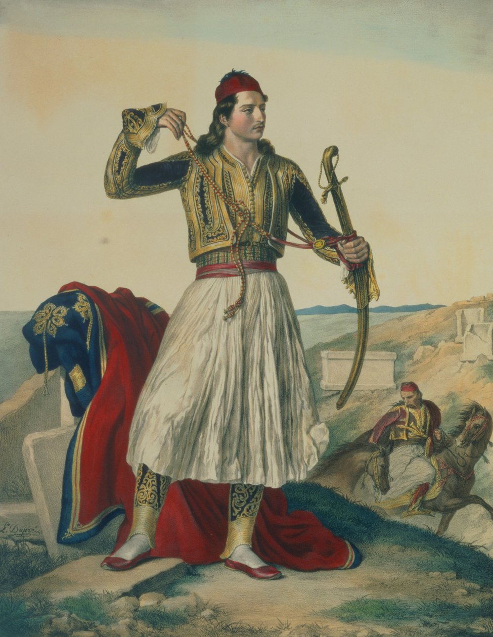 Demetrius Mavromichalis, bir Yunan askeri ve vatansever, 1825 by Louis Dupré