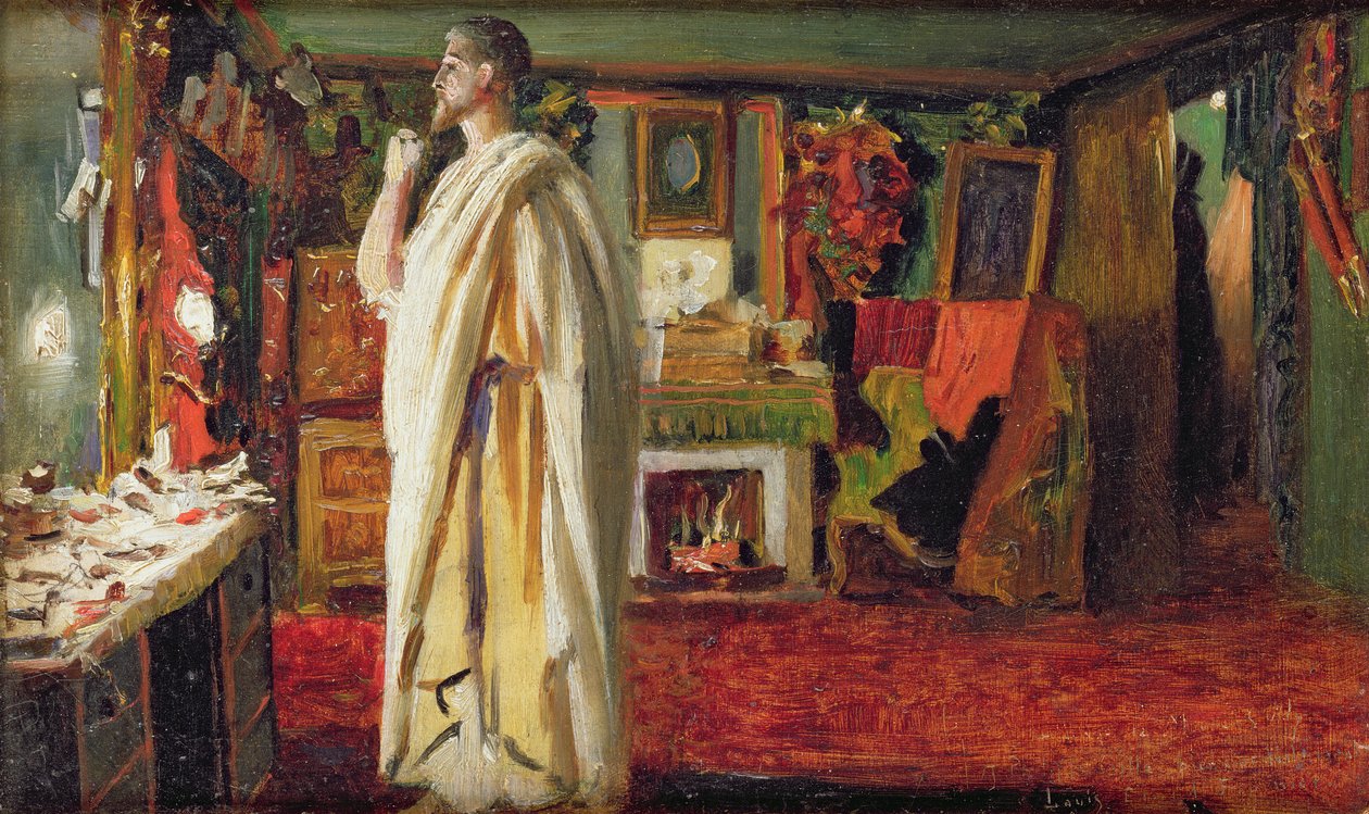 Aktör Mounet Sully, Giyinme Odasında Roma Kostümü giyiyor by Louis Edouard Paul Fournier