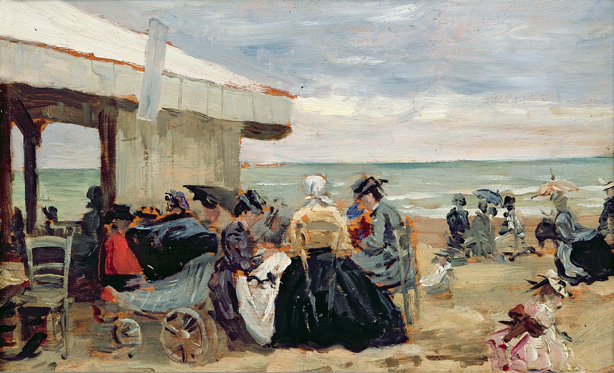 Bir Plaj Sahnesi by Eugene Louis Boudin