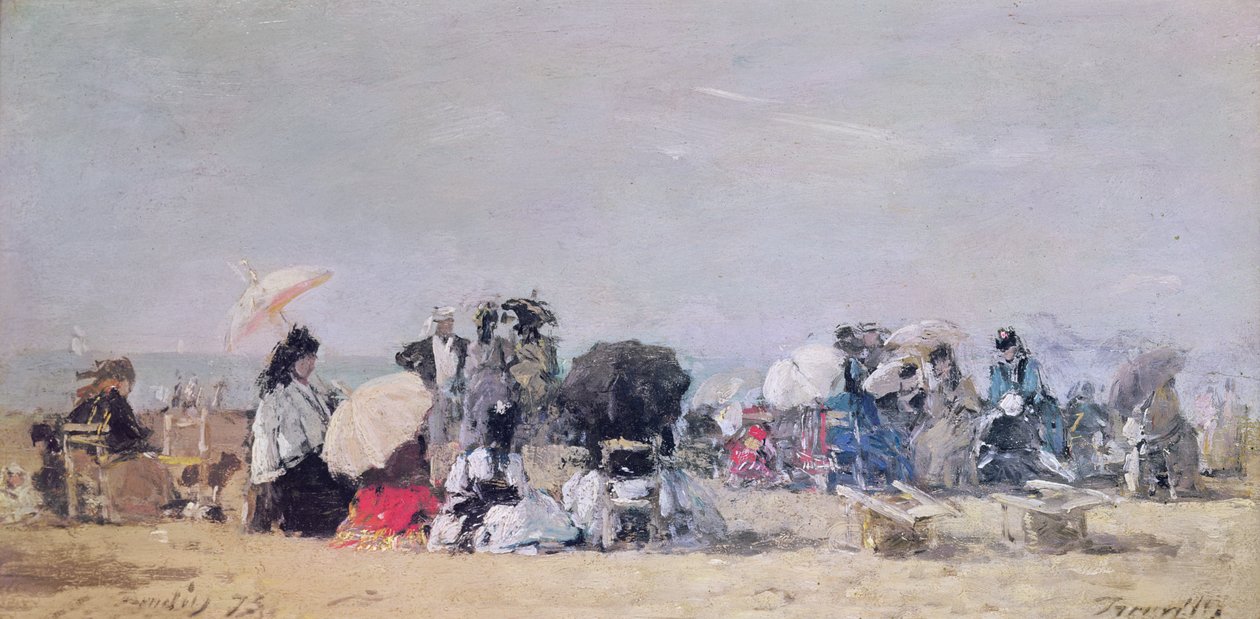 Sahil Manzarası, Trouville, 1873 by Eugene Louis Boudin