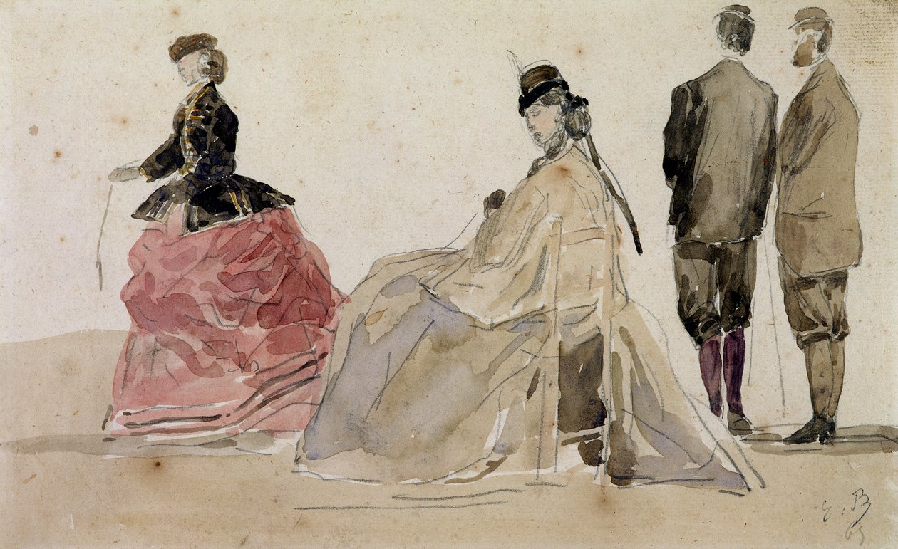 Sahilde Kabarık Tüller by Eugene Louis Boudin