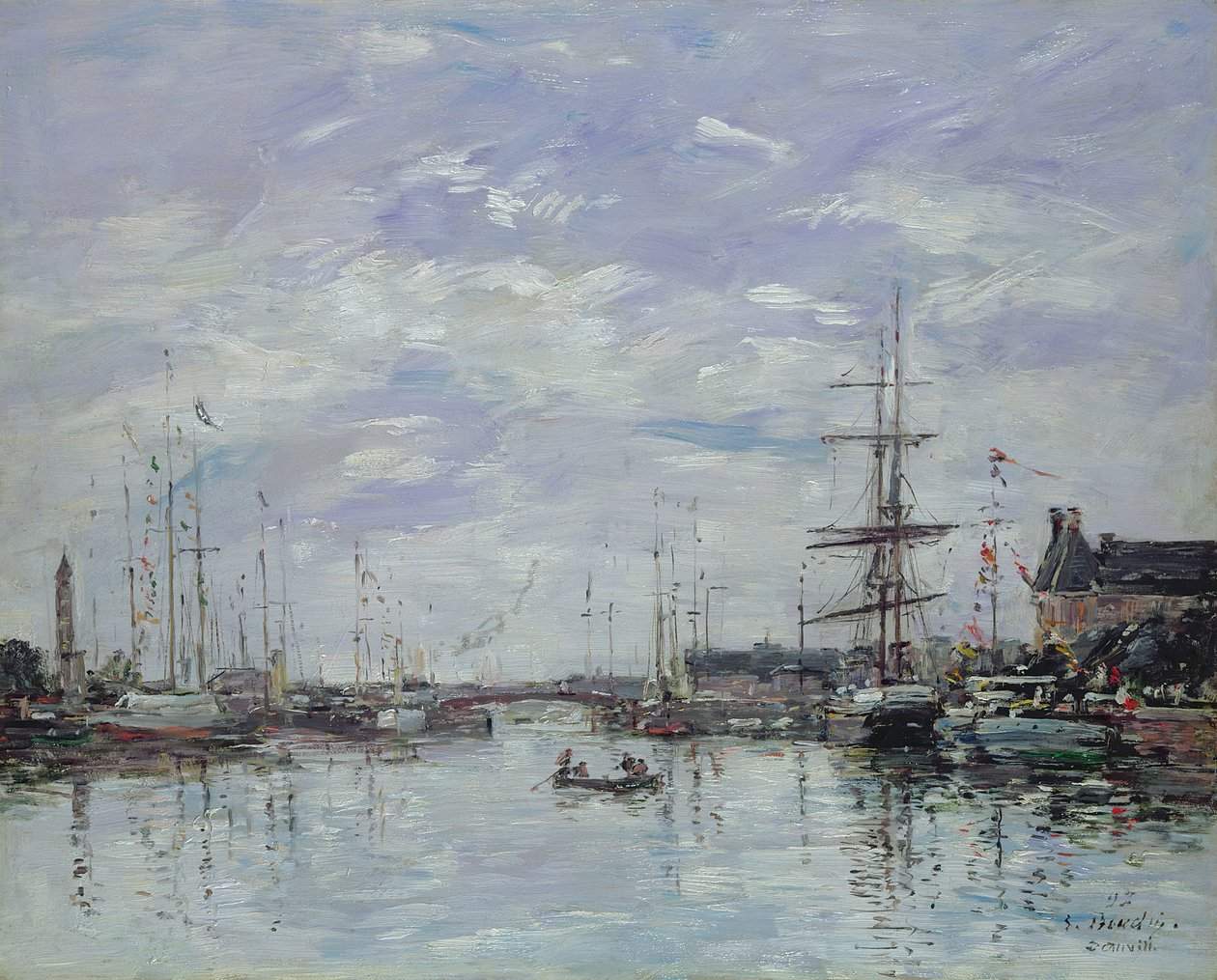 Deauville, Rıhtım, 1892 (panel) by Eugene Louis Boudin