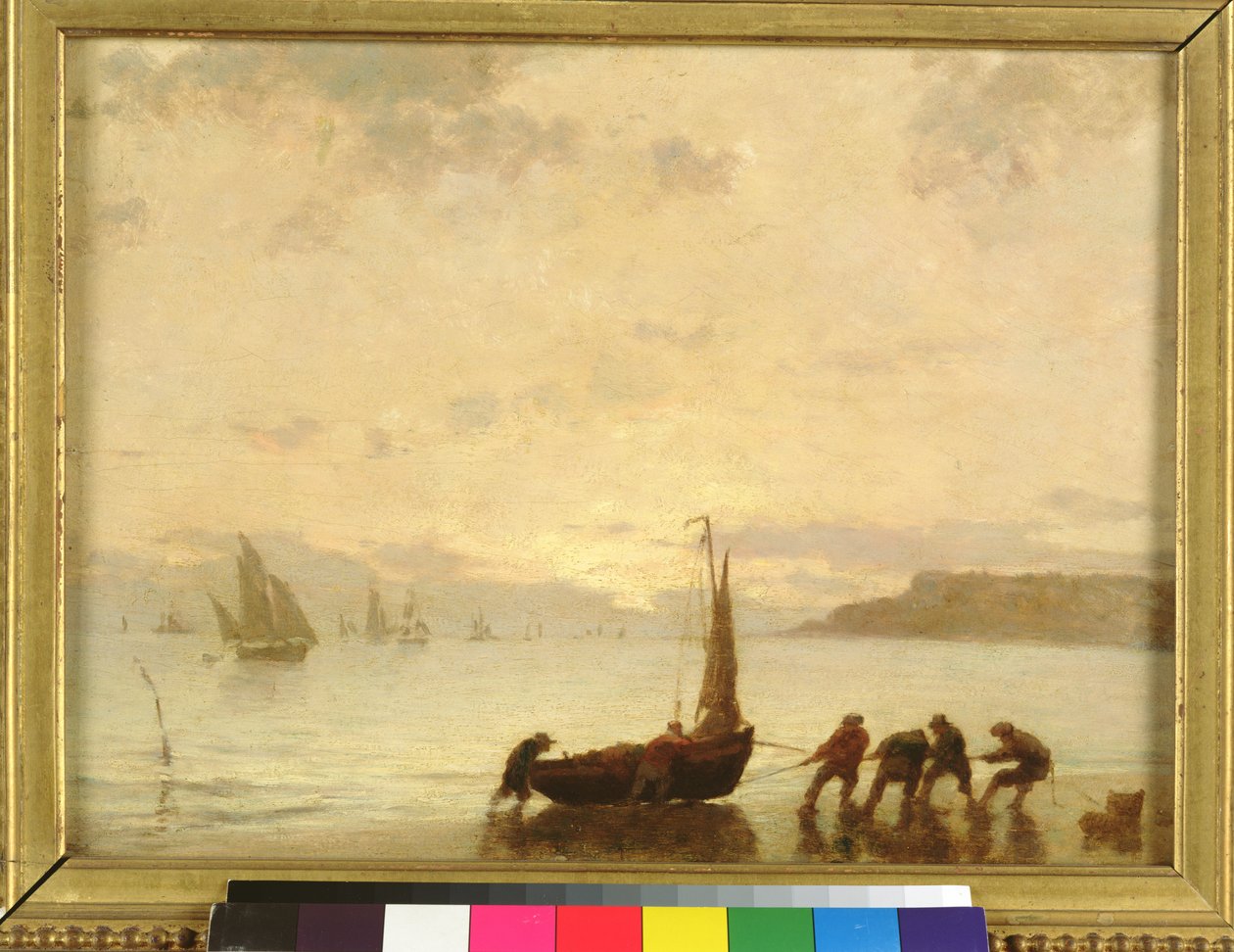 Batan Güneş ile Balık Avından Dönüş by Eugene Louis Boudin