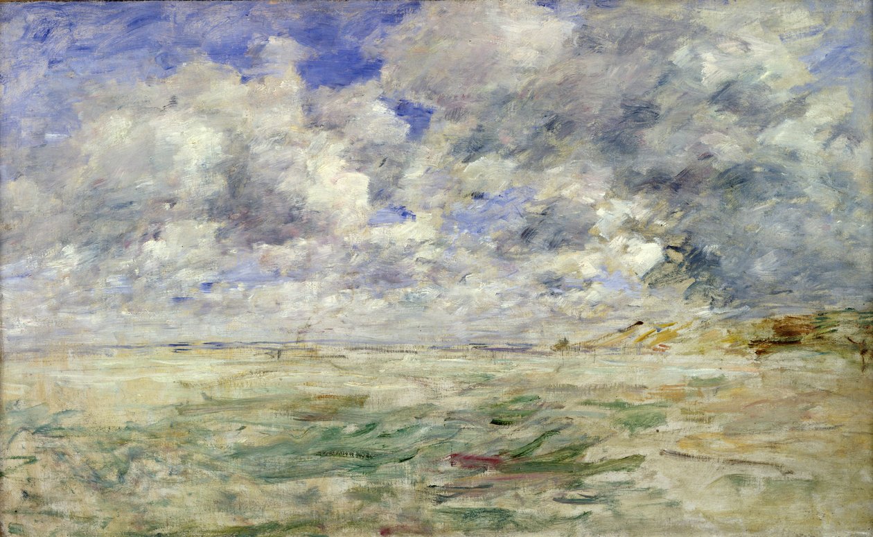 Trouville Sahili Üzerinde Fırtınalı Gökyüzü, 1894-97 dolayları by Eugene Louis Boudin