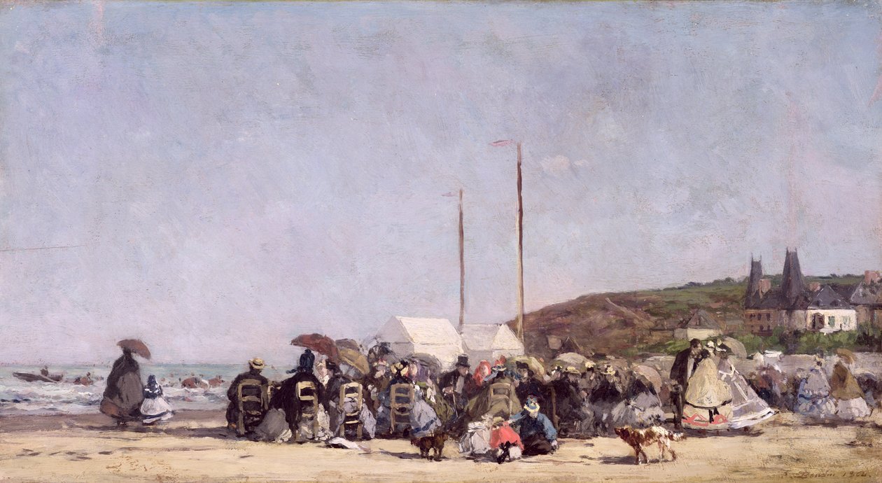 Trouville Sahili, 1864 by Eugene Louis Boudin
