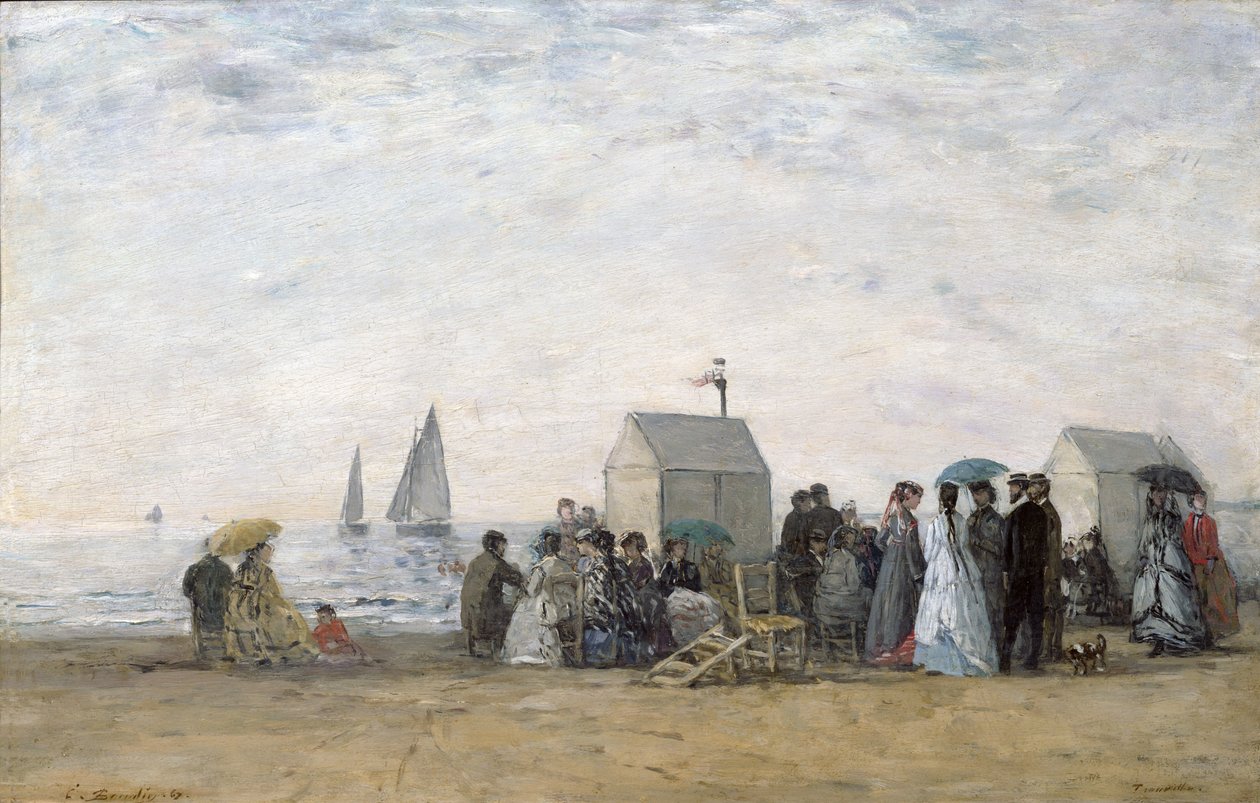 Trouville Sahili, 1867 by Eugene Louis Boudin