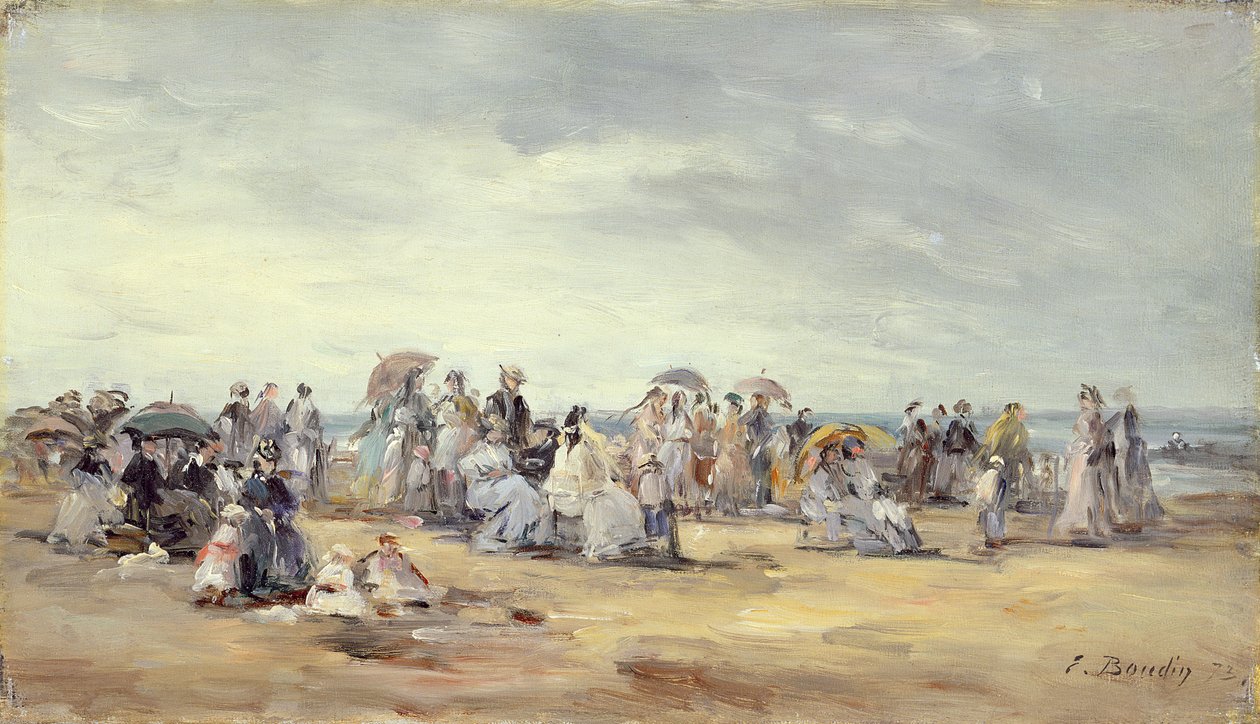 Trouville Sahili, 1873 by Eugene Louis Boudin