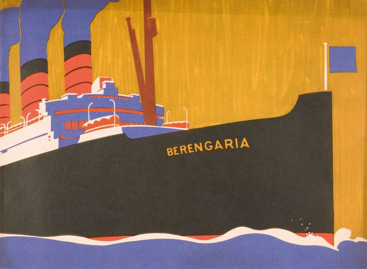 Cunard Line Berengaria için tanıtım broşürü, c.1930 by Louis Fancher
