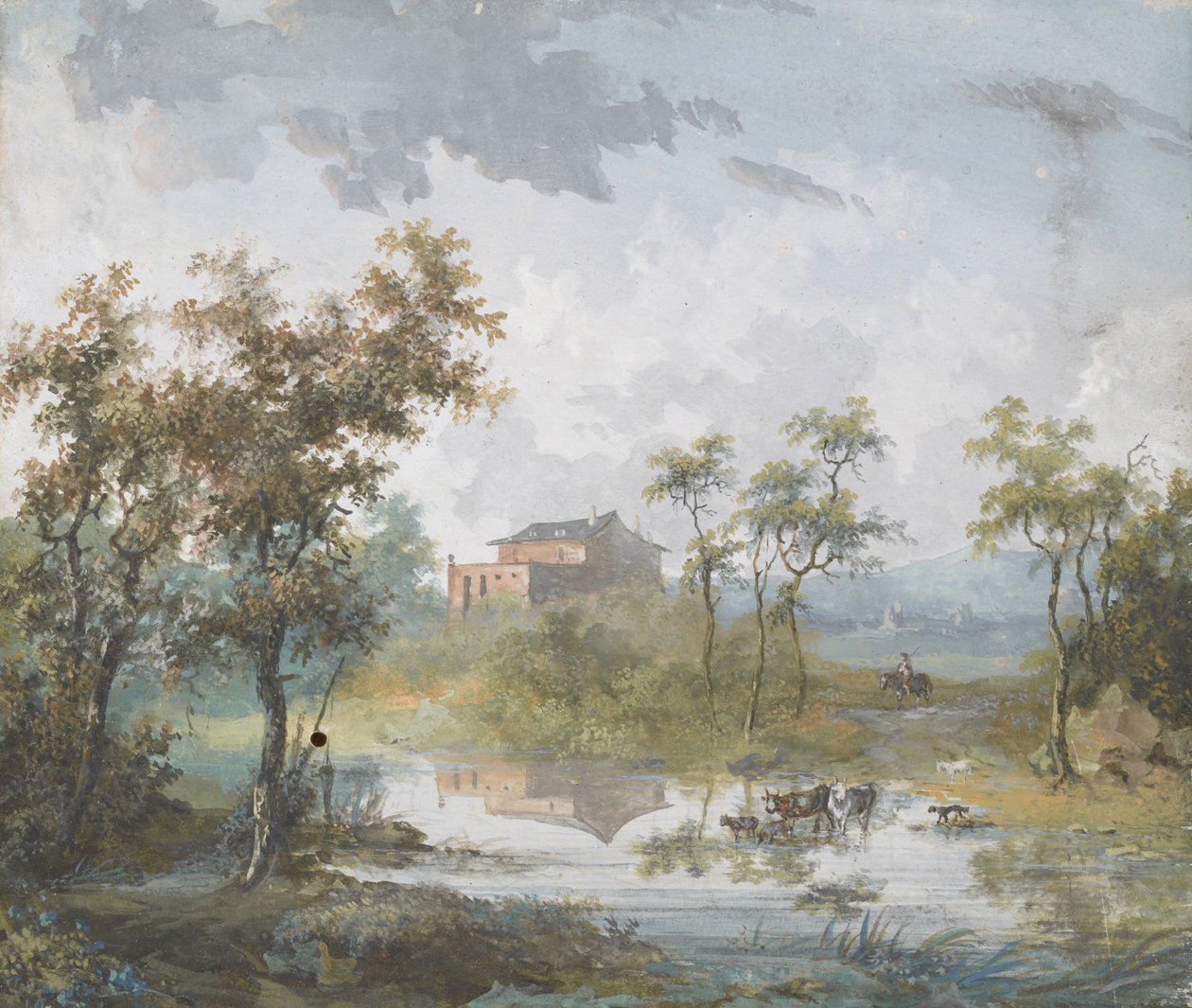 Rustik Nehir Ford by Louis Gabriel Moreau