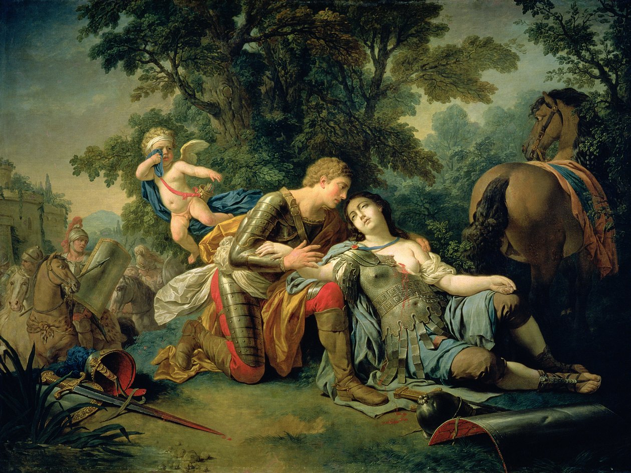 Tancred ve Clorinda, 1761 by Louis Jean François Lagrenée