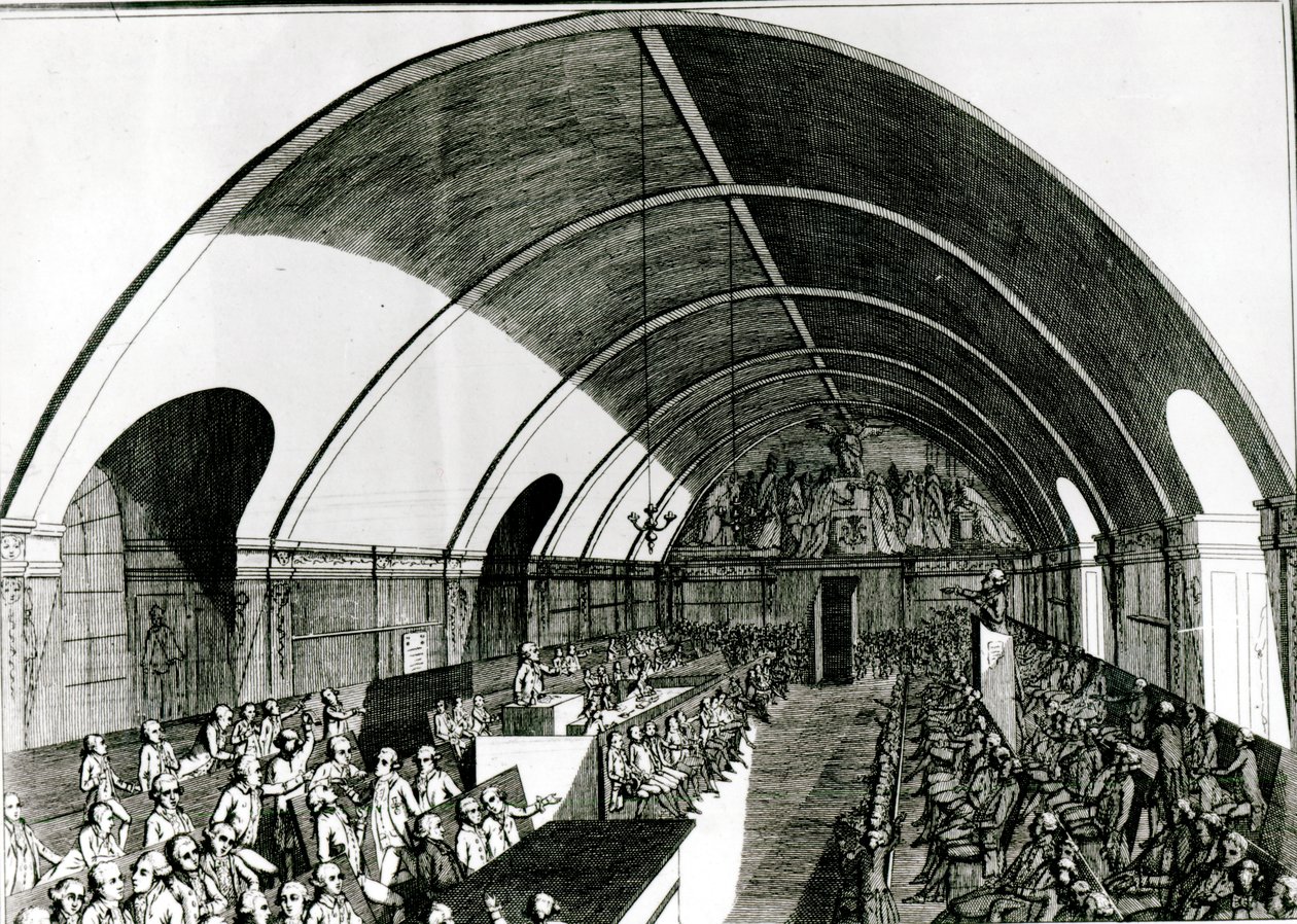 Jakoben Kulübü Toplantısı, 1791 by Louis Joseph I Masquelier