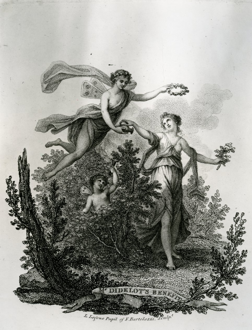 Benefit Card için Tasarım, c.1789-1804 by Louis Legoux