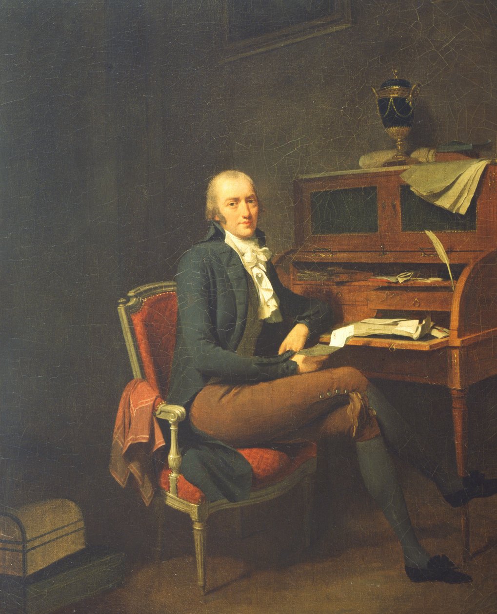 Masa başında oturan bir adamın portresi by Louis Leopold Boilly