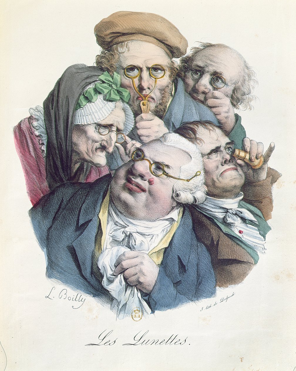 Gözlükler, François Seraphin Delpech (1778-1825) tarafından kazınmıştır. by Louis Leopold Boilly