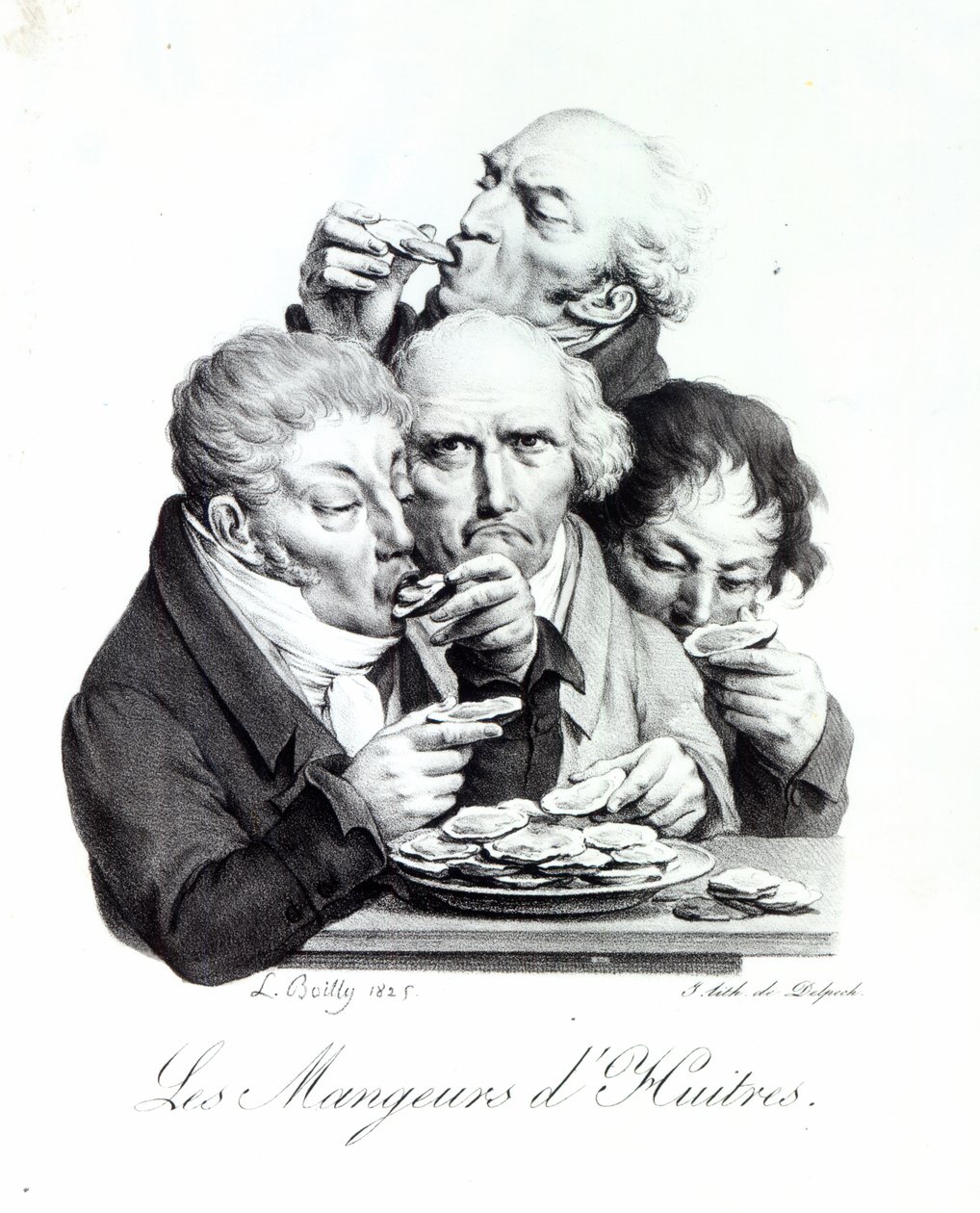İstiridye Yiyenler, 1825 by Louis Leopold Boilly