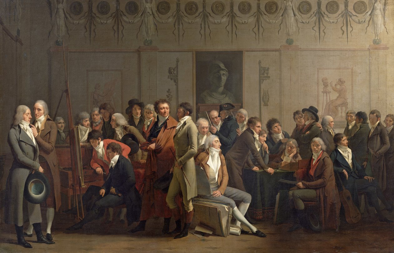 Sanatçıların İsabey Atölyesinde Buluşması, 1798 by Louis Leopold Boilly