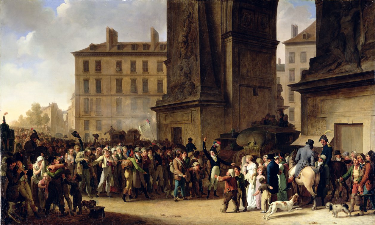 The Conscripts of 1807 Marching Past the Gate of Saint-Denis  (see 154983 for detail) by Louis Leopold Boilly