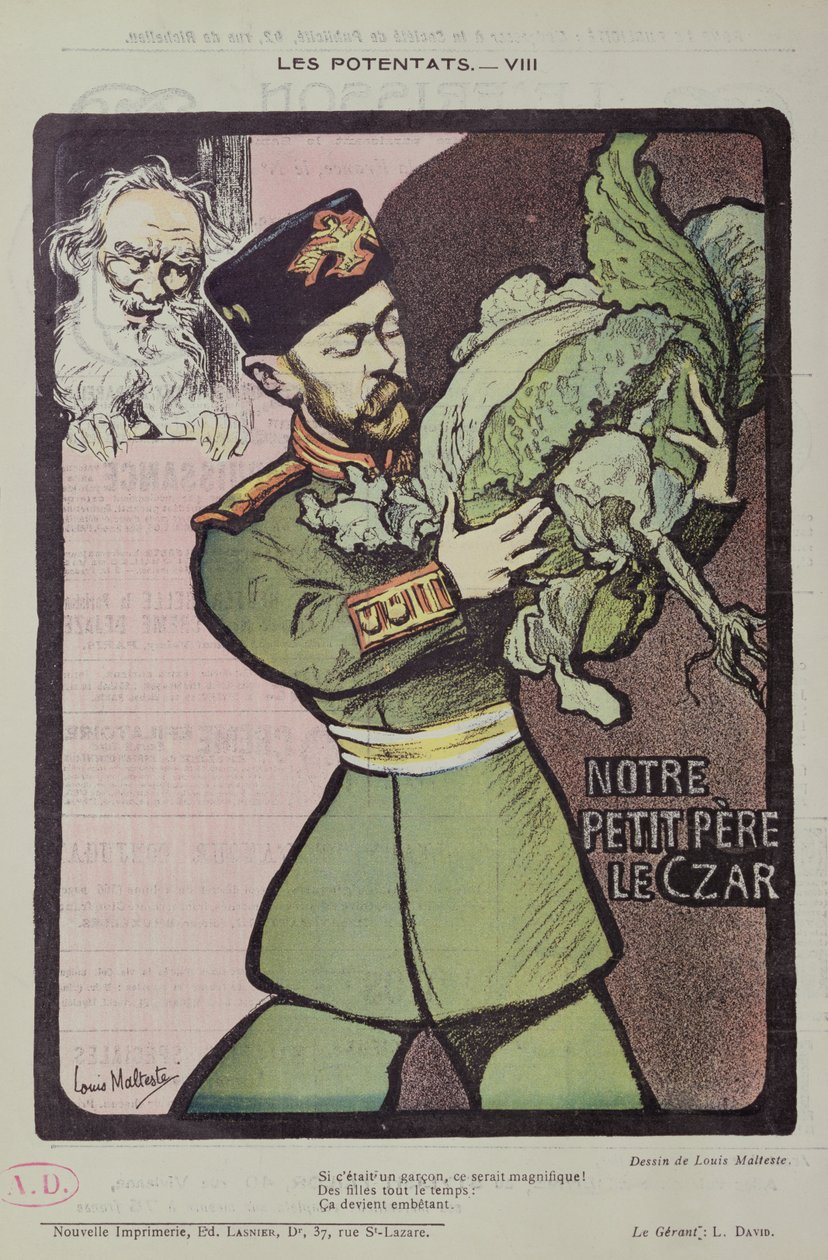 Çar Nicholas II ve Tolstoy, 1902 by Louis Malteste