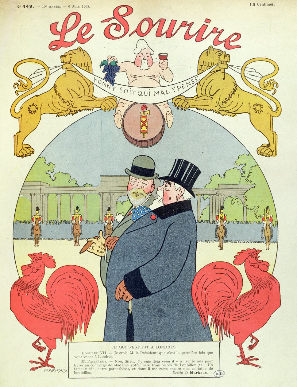 Başkan Armand Fallieres (1841-1931), Kral VII. Edward (1841-1910) ile 