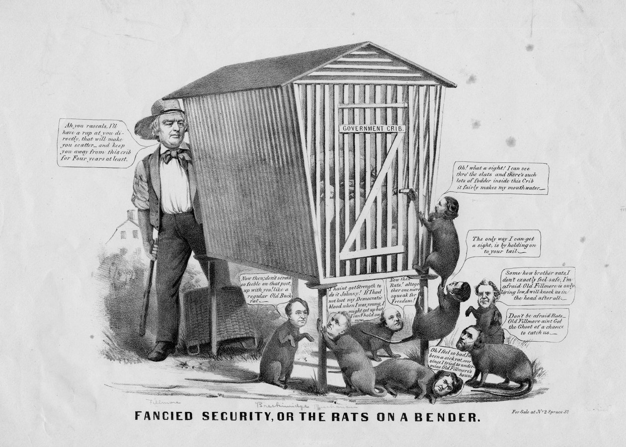 Fancied security, or, The rats on a bender, published by Currier und Ives, New York, c.1856 by Louis Maurer