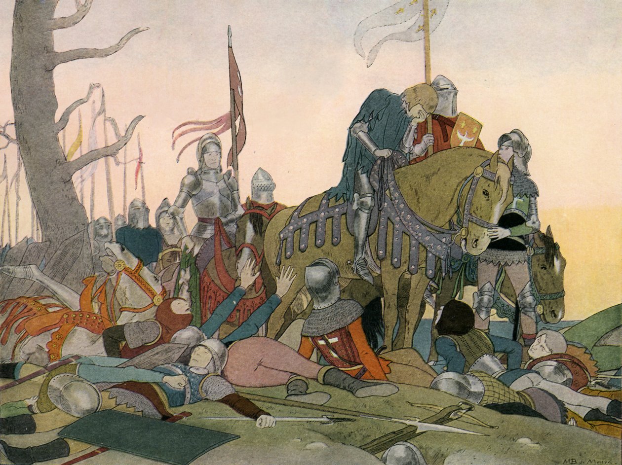 Joan of Arc surveys French casualties by Louis Maurice Boutet de Monvel