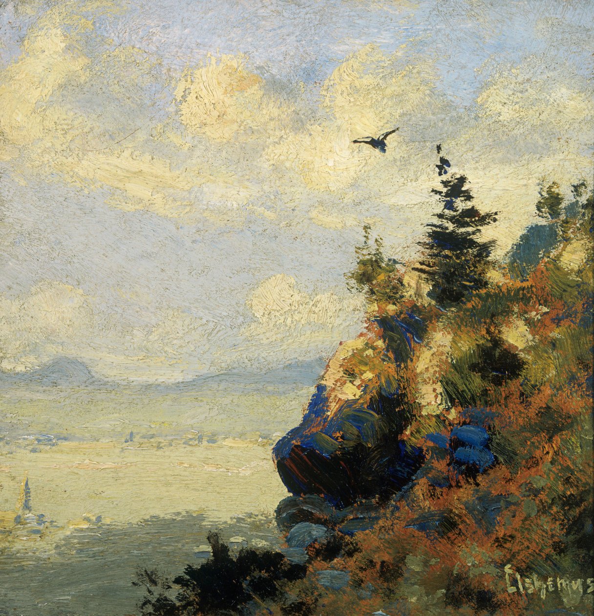 Şahin ile Yaz Manzarası by Louis Michel Eilshemius