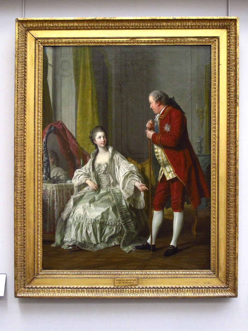 Marquis de Marigny ve eşi by Louis Michel van Loo