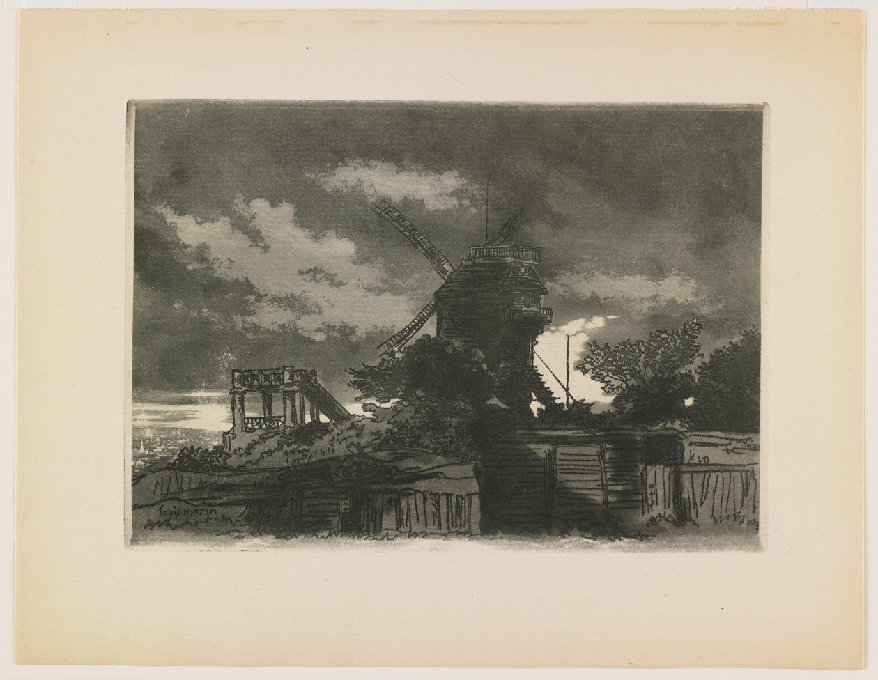La fin de Montmartre, 1905 (gravür ve aquatint) by Louis Morin