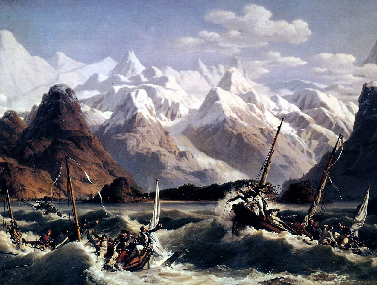 La Perouse adlı denizci Jean Francois de Galaup filosunun batığı by Louis Philippe Crepin