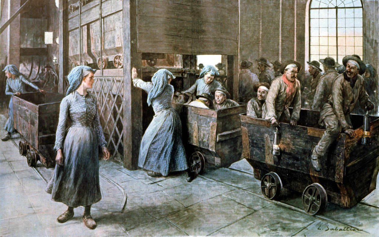 Madenciler, c.1900 by Louis Remy Sabattier