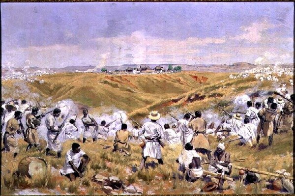 Tsaratsora Savaşı, Madagaskar, 1 Temmuz 1895 by Louis Tinayre